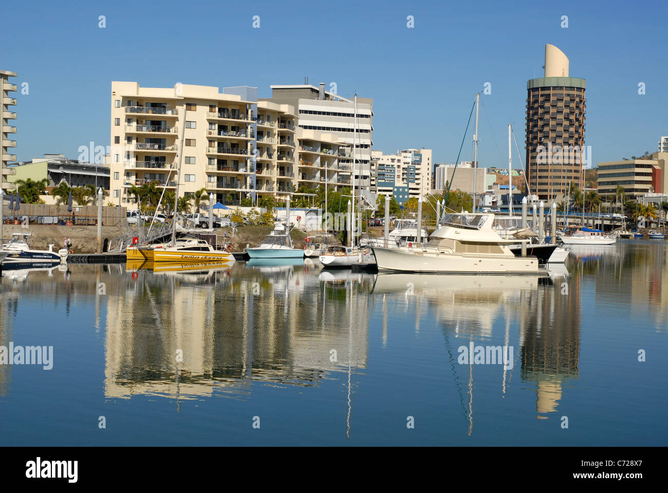 Ross Creek and city skyline, Townsville, Queensland, Australia Stock Photo
