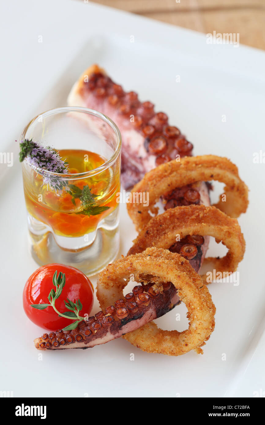 seafood appetizer Stock Photo