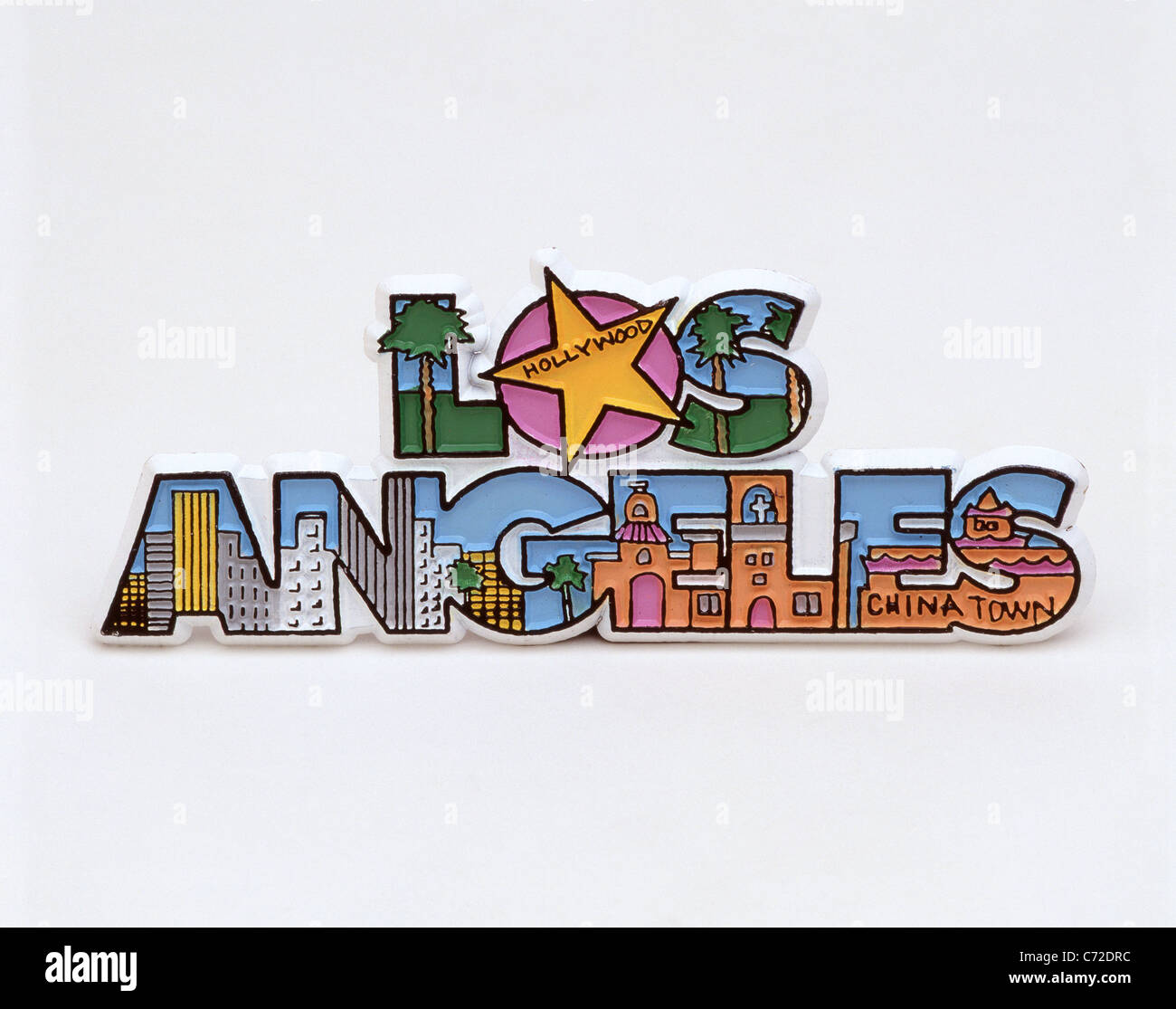 Souvenir fridge magnet, Los Angeles, California, United States of America Stock Photo
