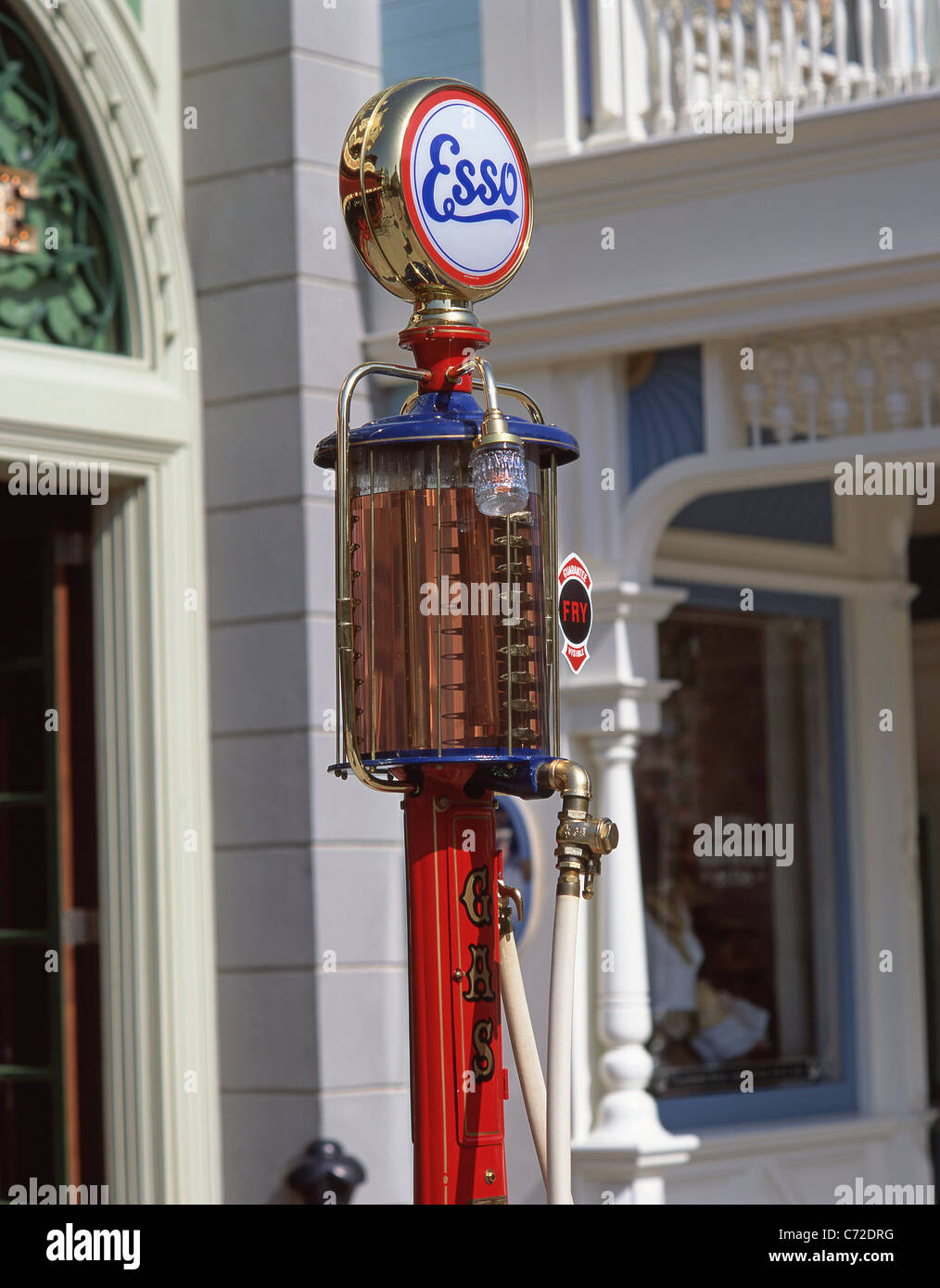 Antique gas pump, Disney MGM Studios, Orlando, Florida, United States of America Stock Photo