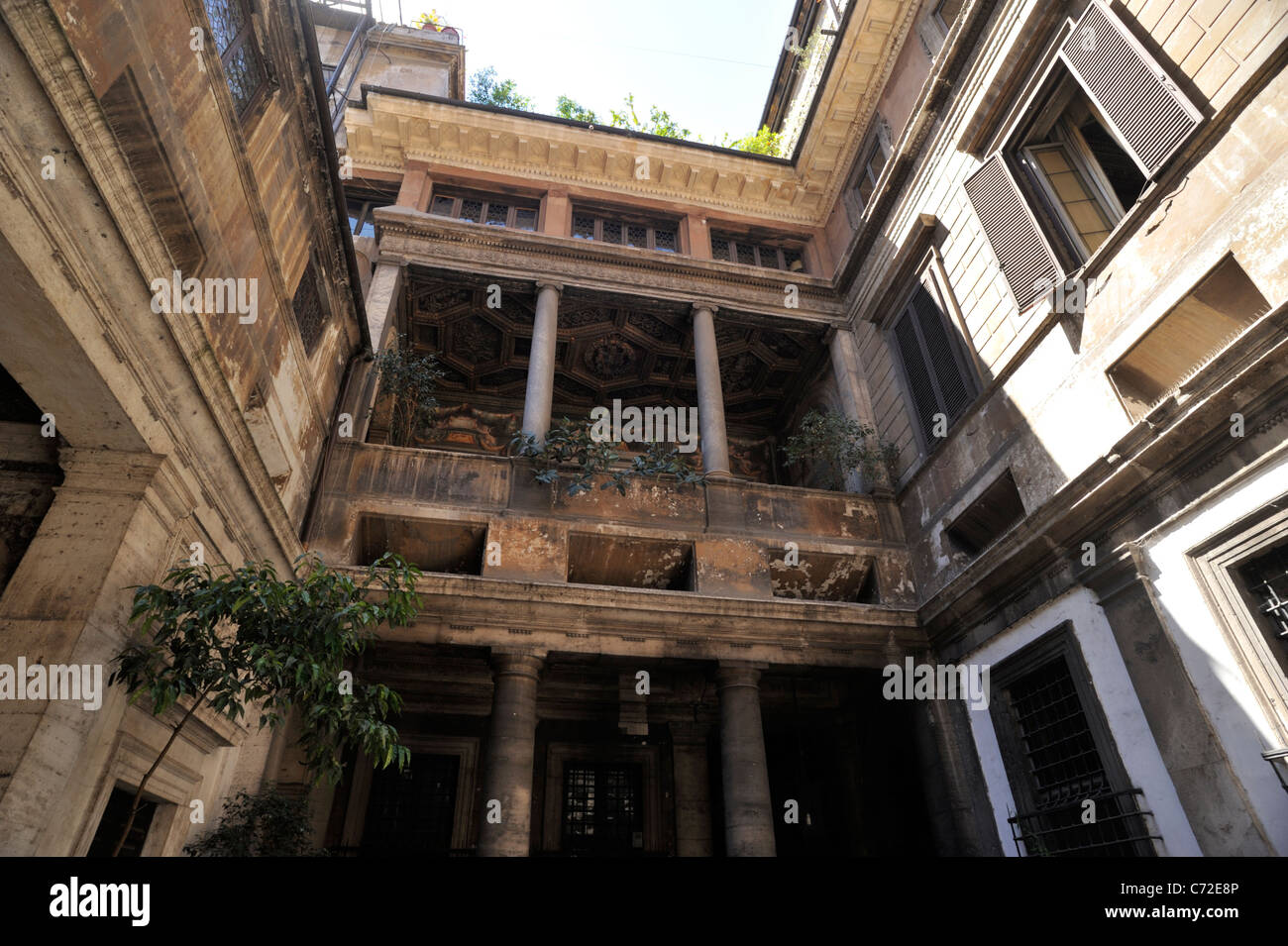 Italy, Rome, Palazzo Massimo alle Colonne, courtyard Stock Photo