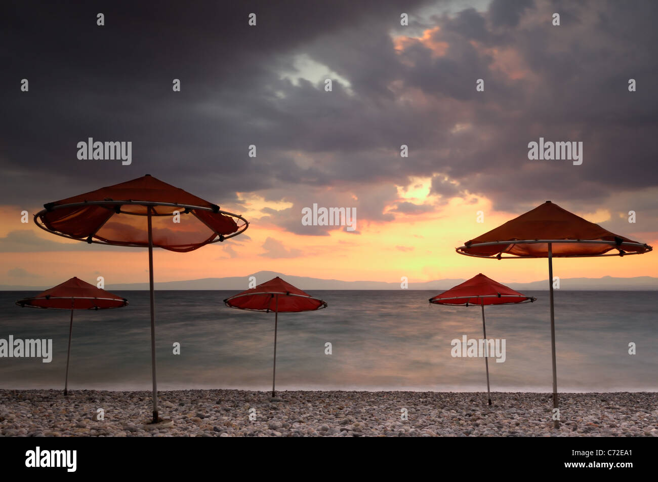 Windy umbrellas hi-res stock photography and images - Alamy