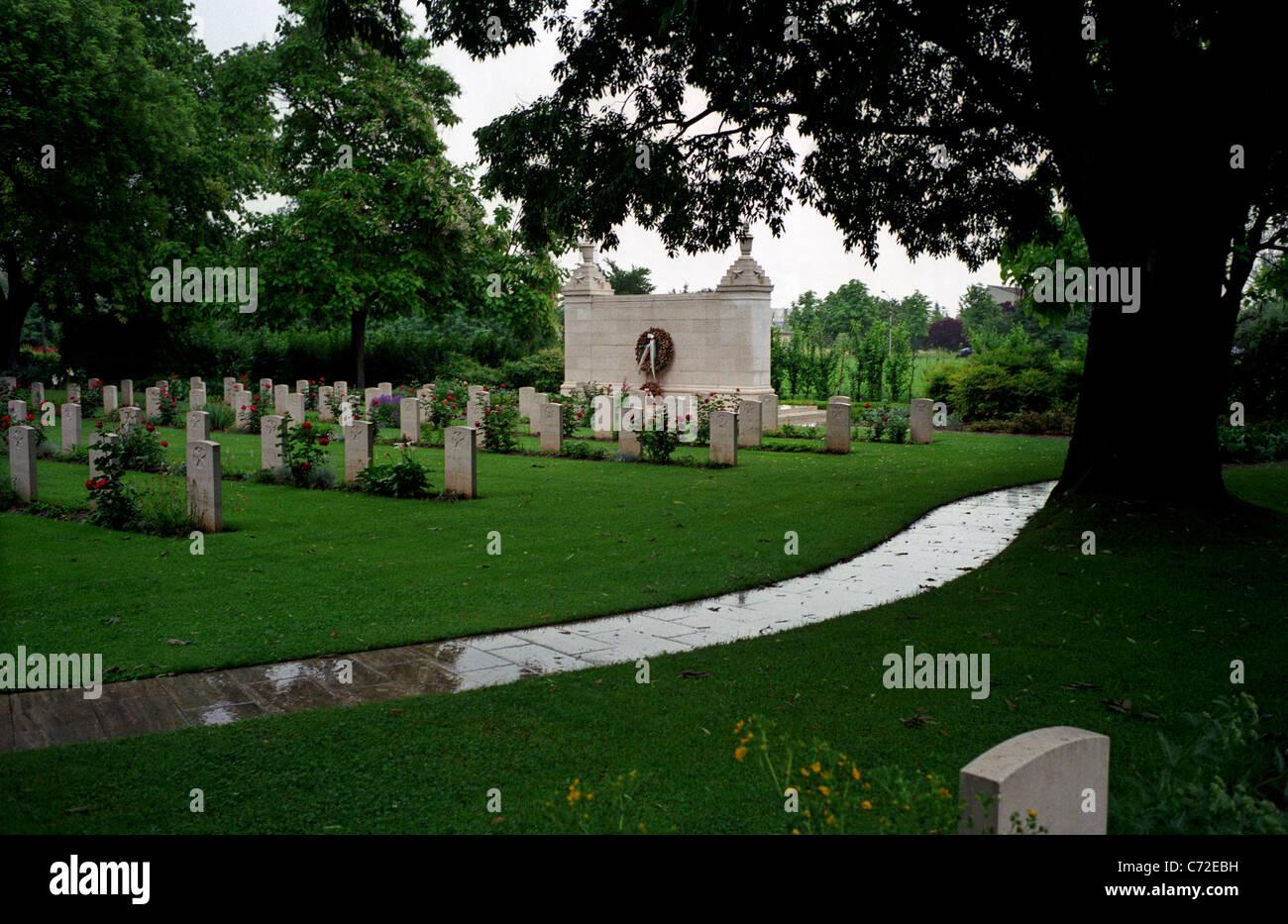 Forli Cemetery, Italy. Maintained by the Commonwealth war Graves Commission,CWGC. Stock Photo