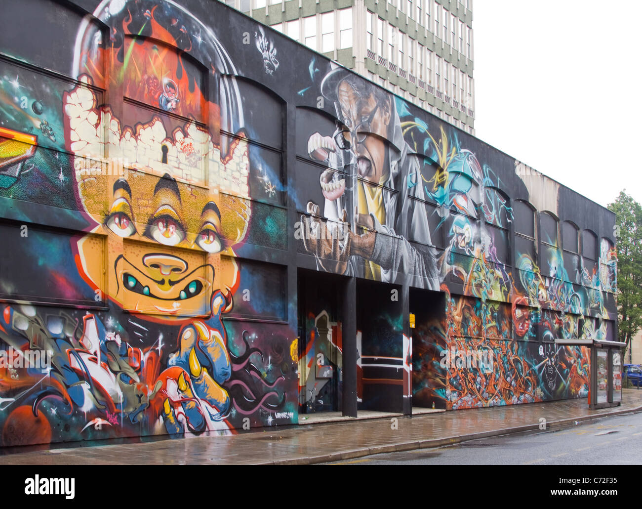 Images from the See No Evil street art project, Nelson Street, Bristol