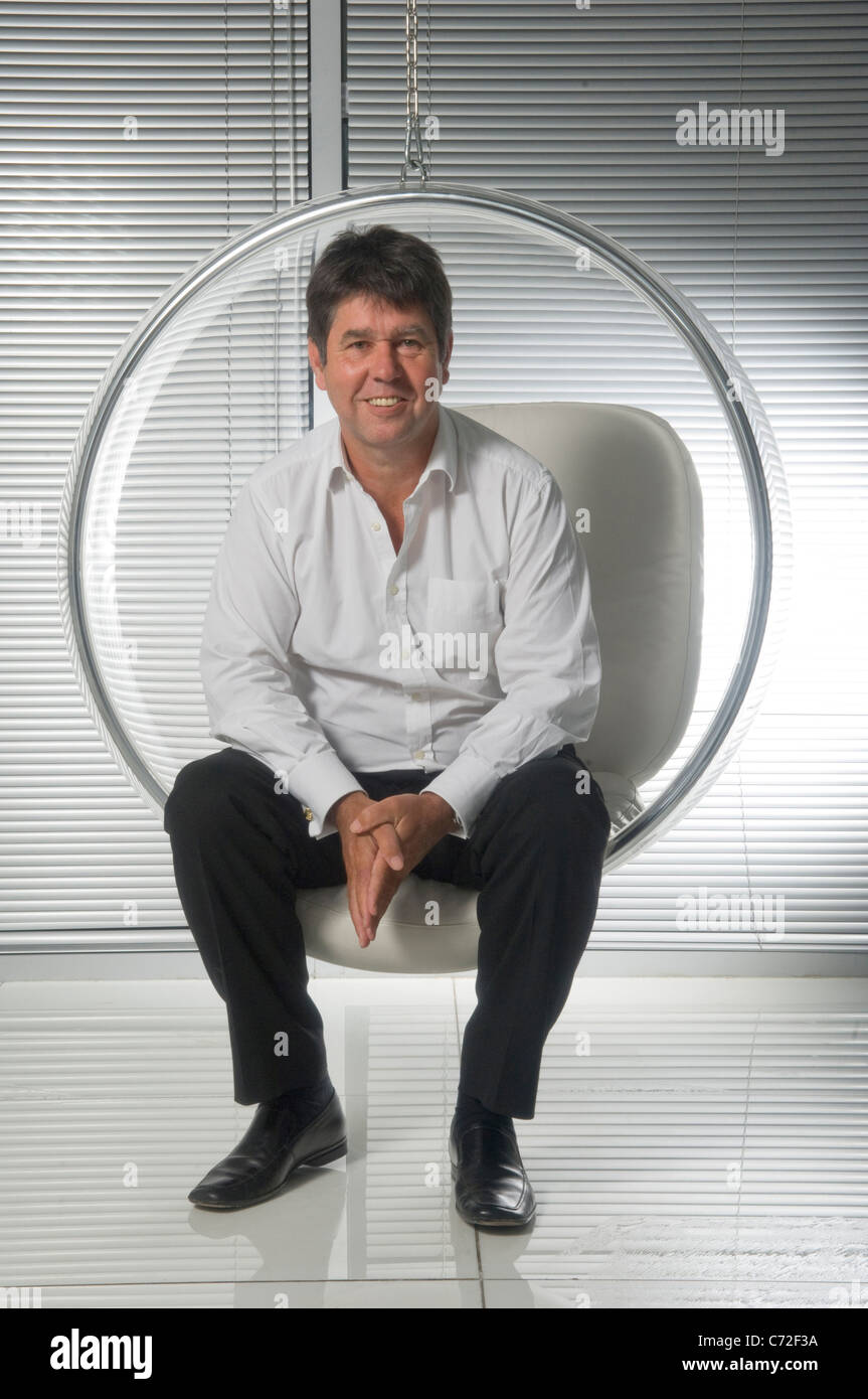Martin Penny of GHD photographed at the company offices in Silsden, West Yorkshire, England, Great Britain. Stock Photo