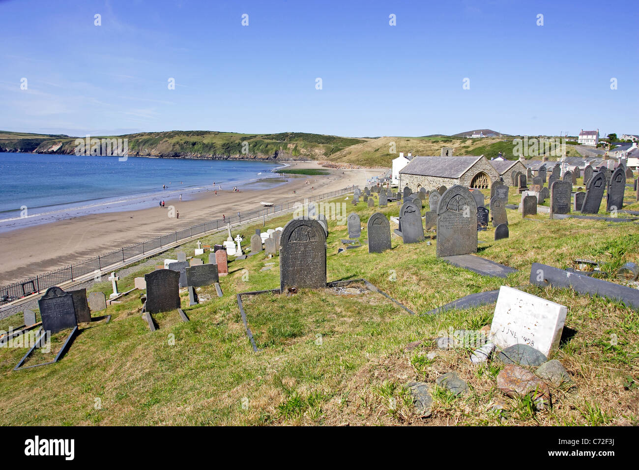 A seaside graveyard in Aberdaron, West Wales Stock Photo - Alamy