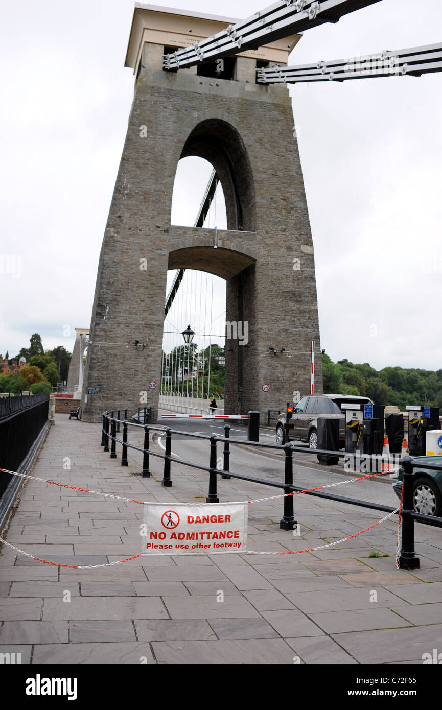 Clifton Suspension Bridge in Bristol which is under a major refurbishment UK Stock Photo