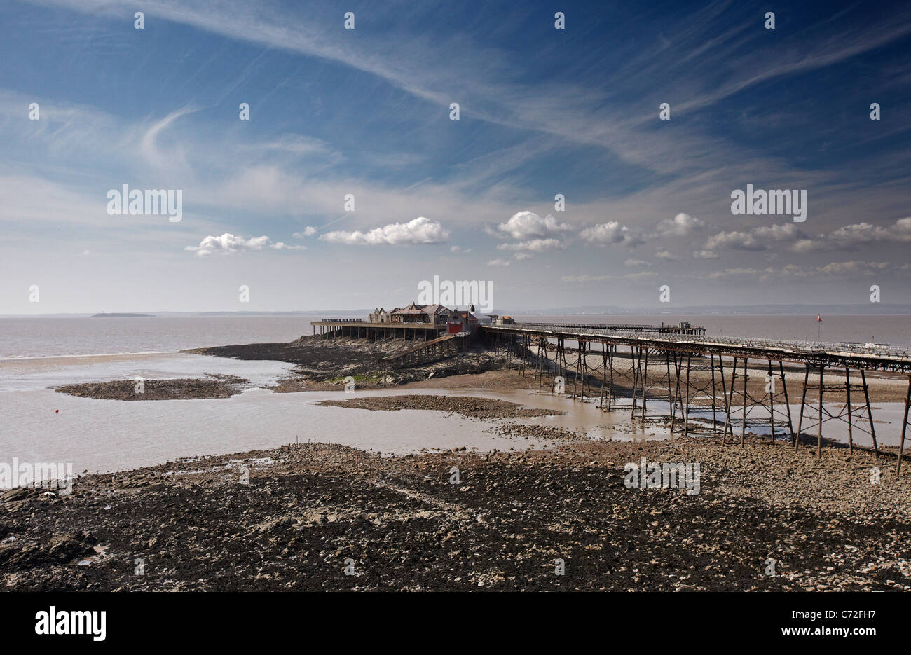 Birnbeck Pier, Weston-super-Mare, Somerset, England, UK Stock Photo