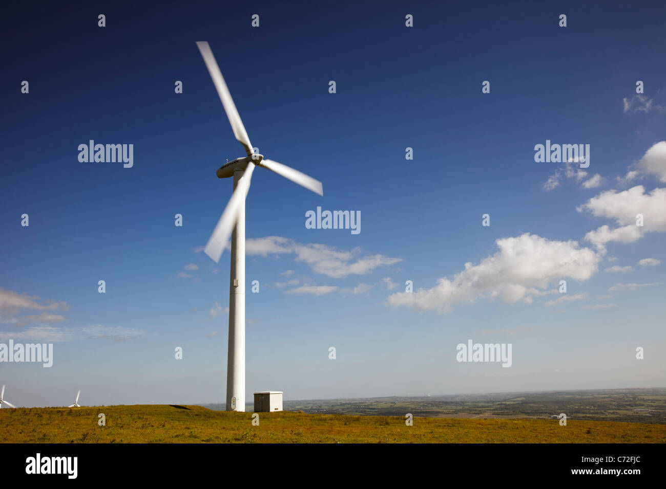 Wind Turbine, South Wales, UK Stock Photo