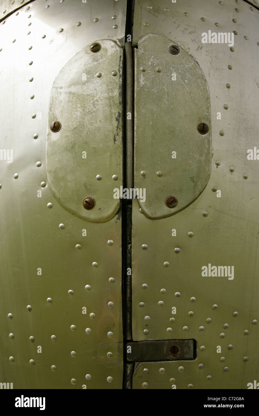 Rear inspection panel on fuselage of old Russian Air Force Mil-Mi4 ...