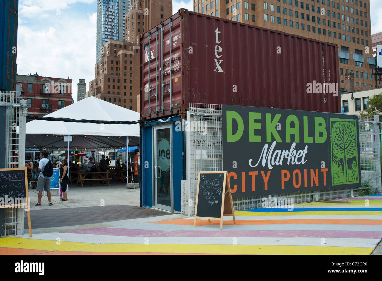 The Dekalb Market in downtown Brooklyn in New York Stock Photo Alamy