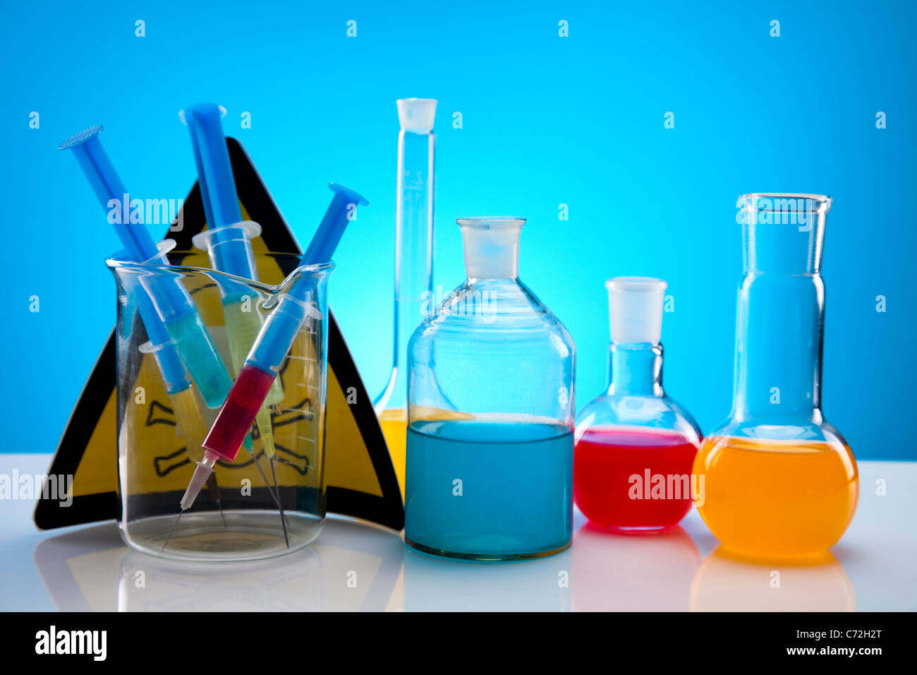 Glass in laboratory Stock Photo - Alamy
