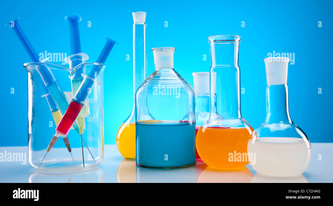 Biochemistry Laboratory and glass Stock Photo Alamy