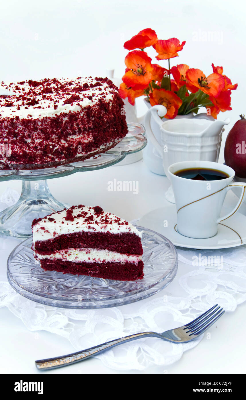 Red Velvet Cake Stock Photo - Alamy