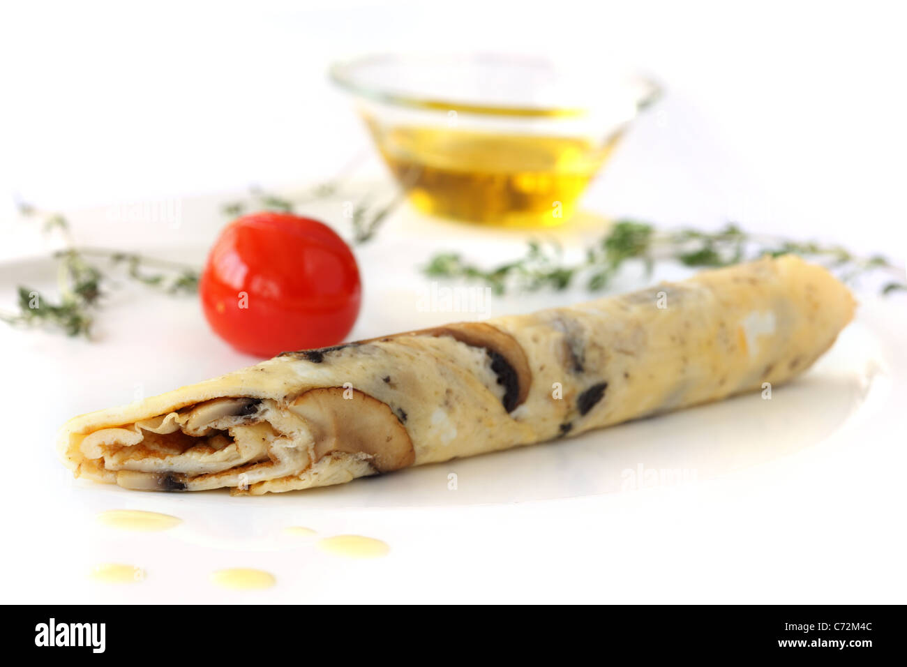 mushroom frittata Stock Photo