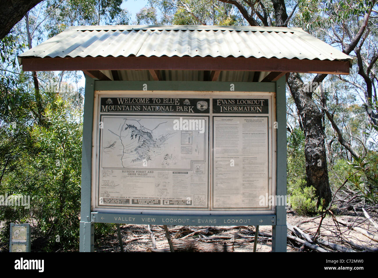 Blue Mountains National Park sign. NSW, Australia Stock Photo