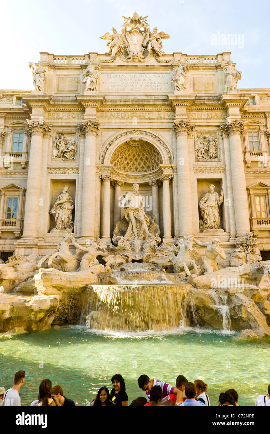Rome Trevi Fountain Italy Europe Stock Photo