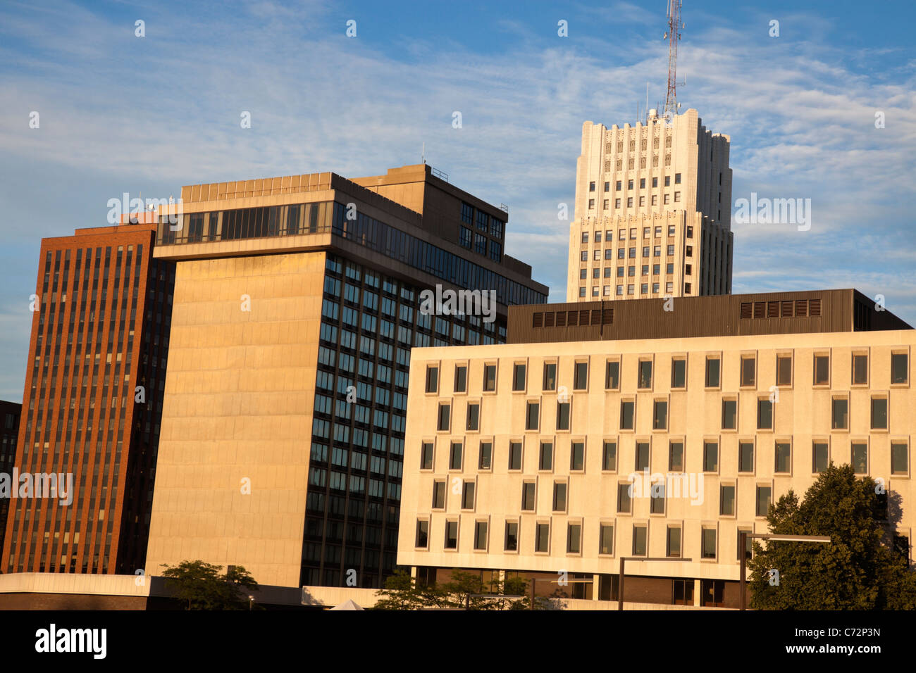Downtown of Akron, Ohio architecture of the city Stock Photo Alamy