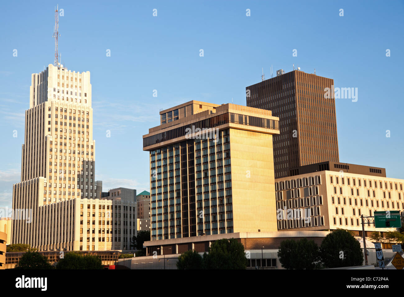 Downtown of Akron, Ohio architecture of the city Stock Photo Alamy