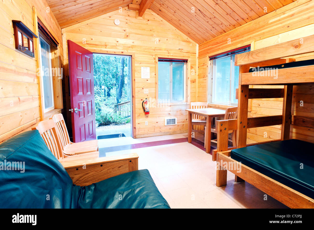 Interior Of Rental Cabin Flowing Lake Park Snohomish County