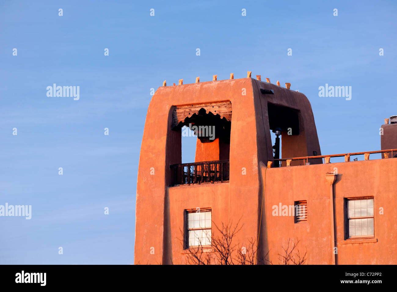 Facade of the La Fonda Hotel, Santa Fe, New Mexico Stock Photo - Alamy