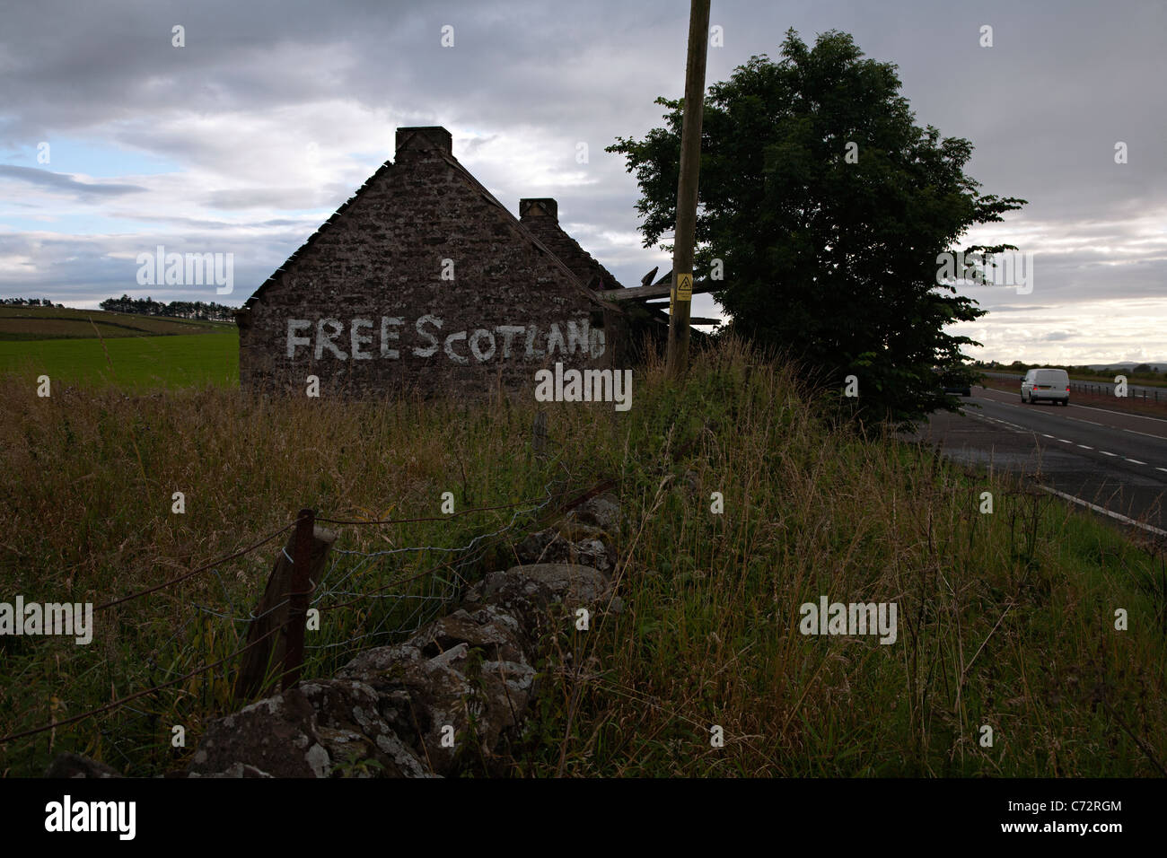 free scotland grafitti in perthshire scotland Stock Photo