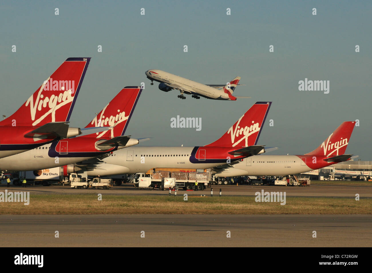VIRGIN ATLANTIC AND BRITISH AIRWAYS Stock Photo Alamy