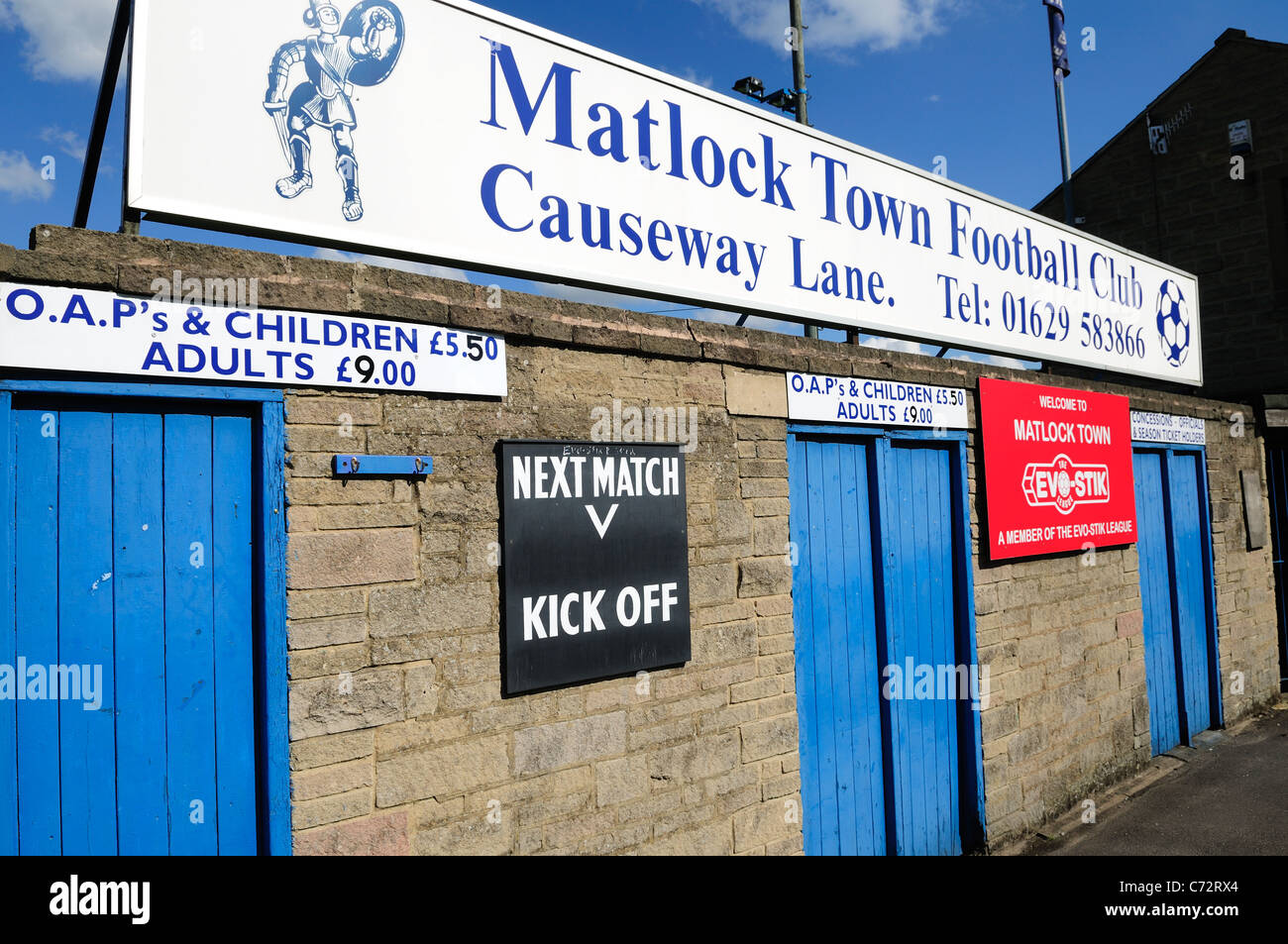 Matlock Town Football Club.Causeway Lane Stock Photo Alamy
