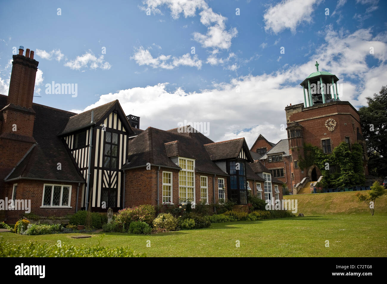 Arts and Crafts style buildings in Bournville, Birmingham, UK Stock