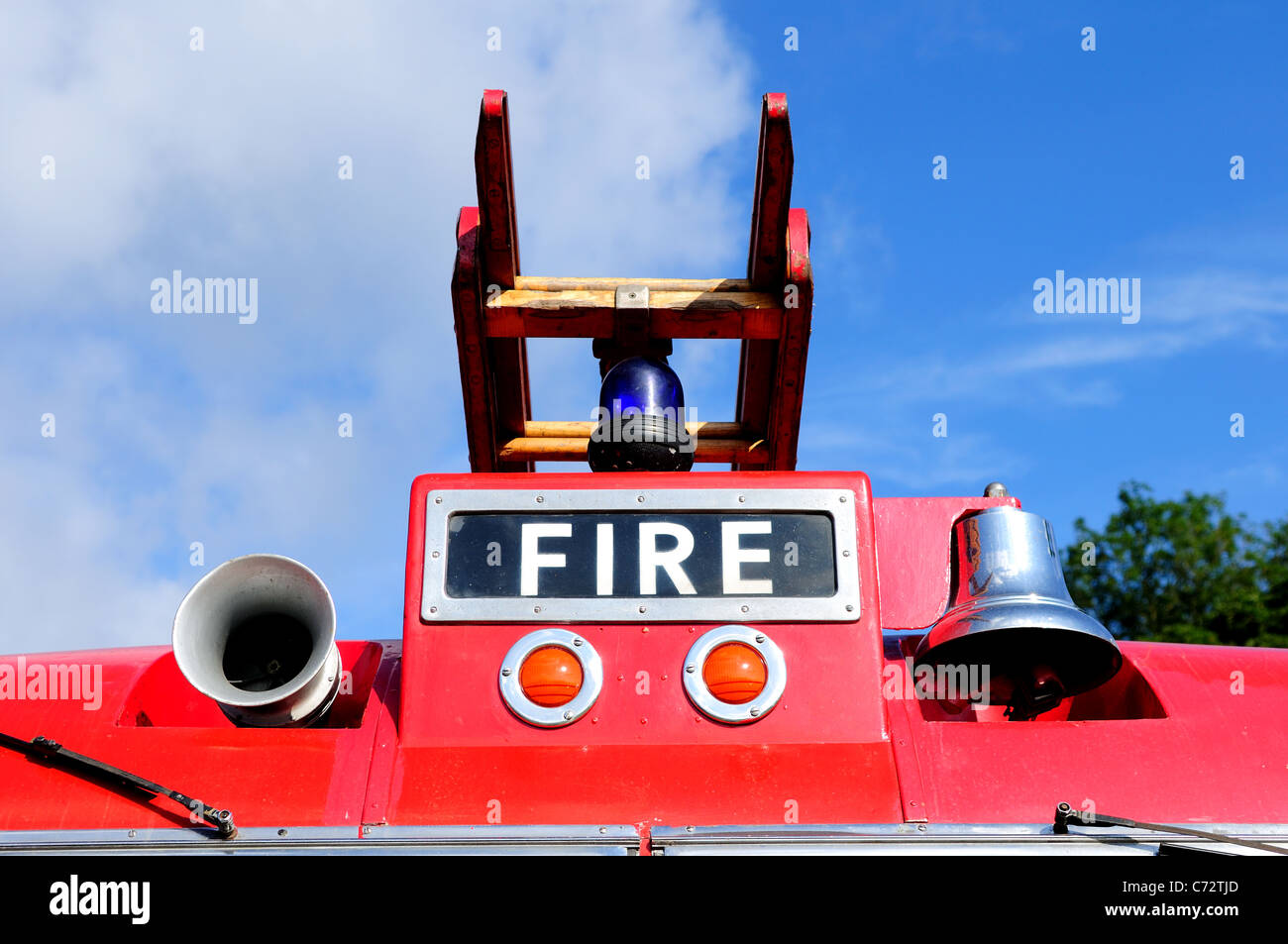 Vintage Fire Engine . Stock Photo