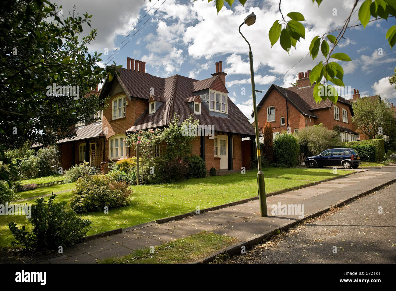 Arts and Crafts style buildings in Bournville, Birmingham, UK Stock