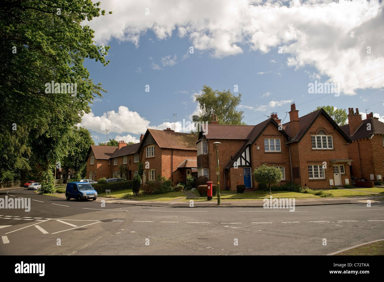 Arts and Crafts style buildings in Bournville, Birmingham, UK Stock