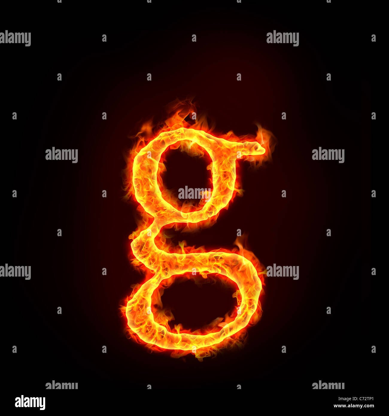 fire alphabets in flame, small letter g Stock Photo - Alamy