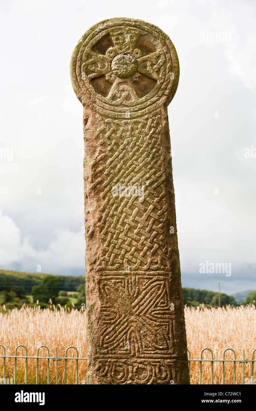 The Maen Achwyfan Cross near Whitford in North Wales. It is one of the