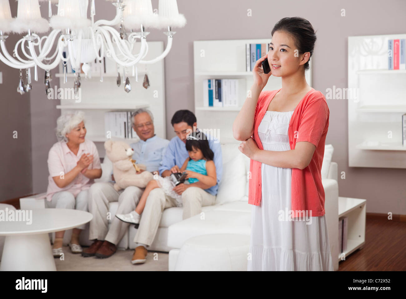 Happy family life Stock Photo - Alamy