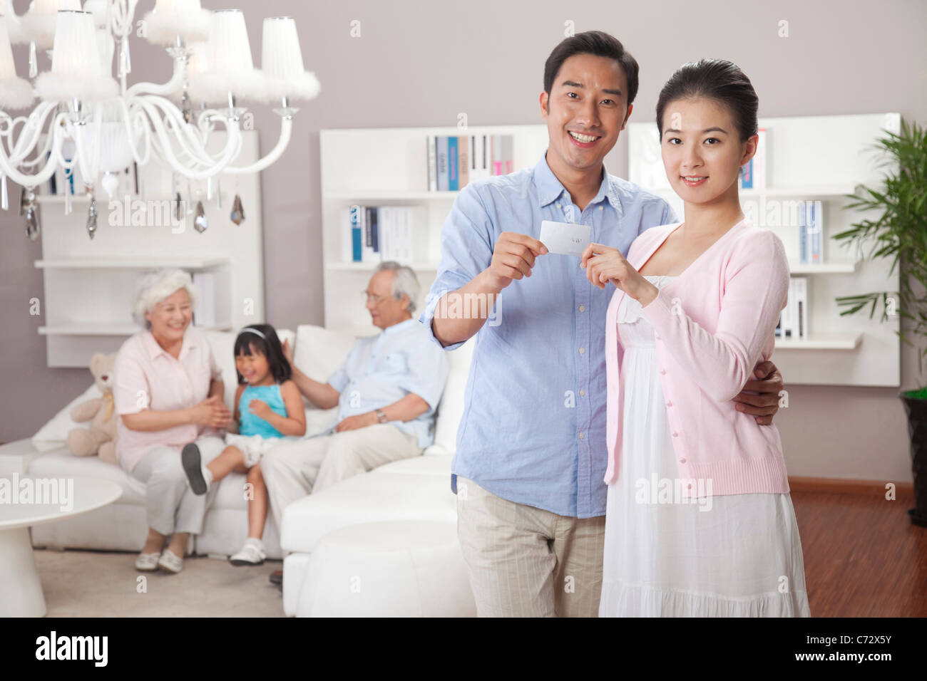 Happy family life Stock Photo - Alamy