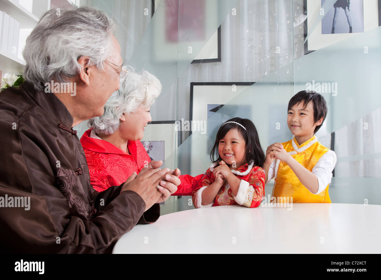 Happy family life Stock Photo - Alamy