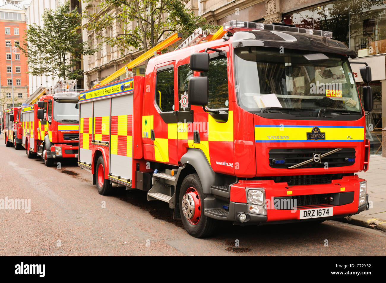 Fire Service of Northern Ireland vehicles Stock Photo