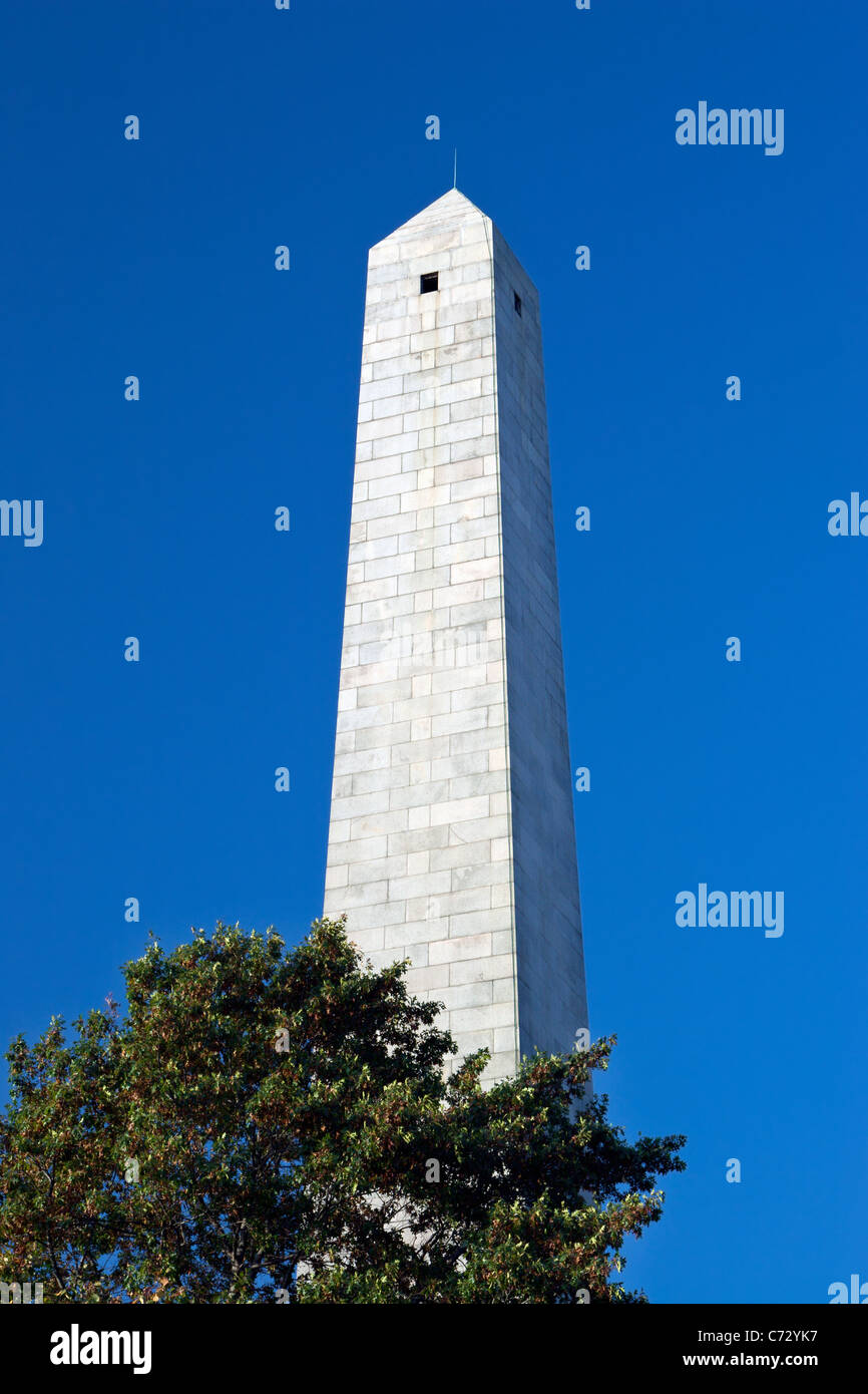Bunker Hill War Monument, Charlestown, Boston, Massachusetts, USA Stock Photo