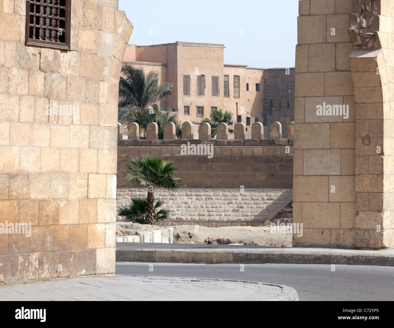 Inside the Saladin Citadel in Cairo, Egypt, built on the Mokattam hill near the center of Cairo, and is a famous tourist attraction. Stock Photo
