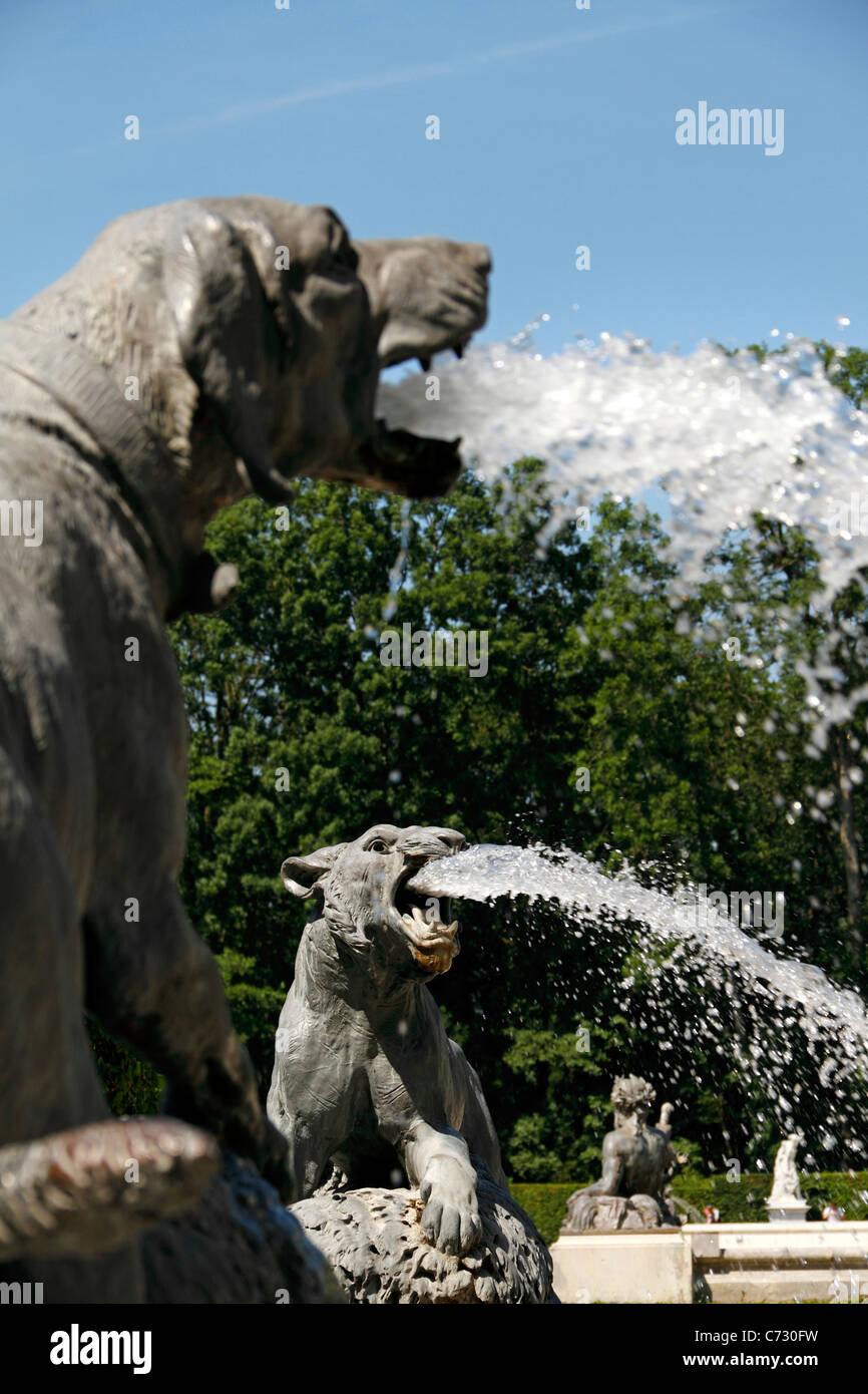 Hunting animal figures South Marble Fountain,Herrenchiemsee