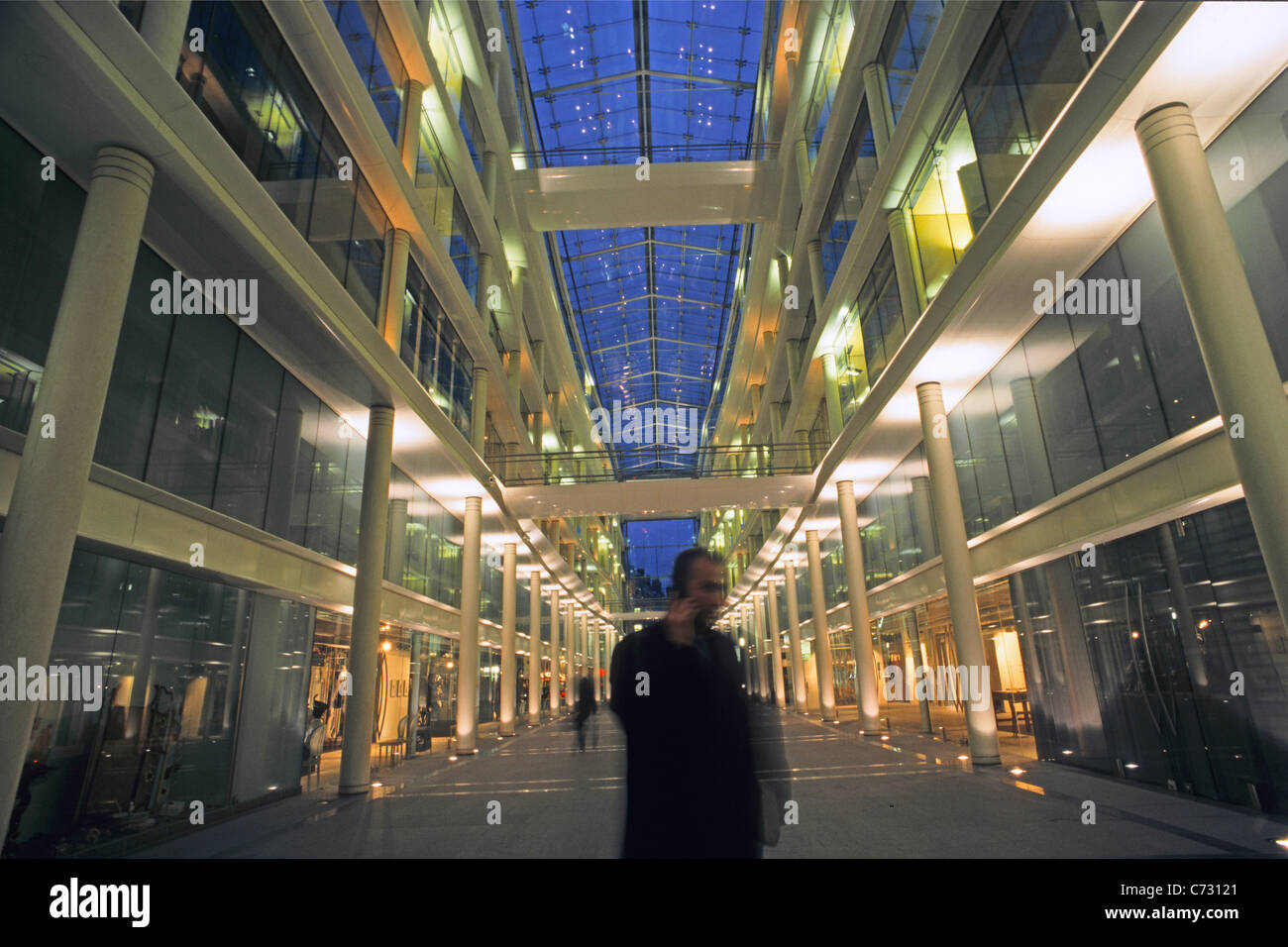 Interior View Of The Bank Paribas Place Marche Saint Honore Paris Stock Photo Alamy