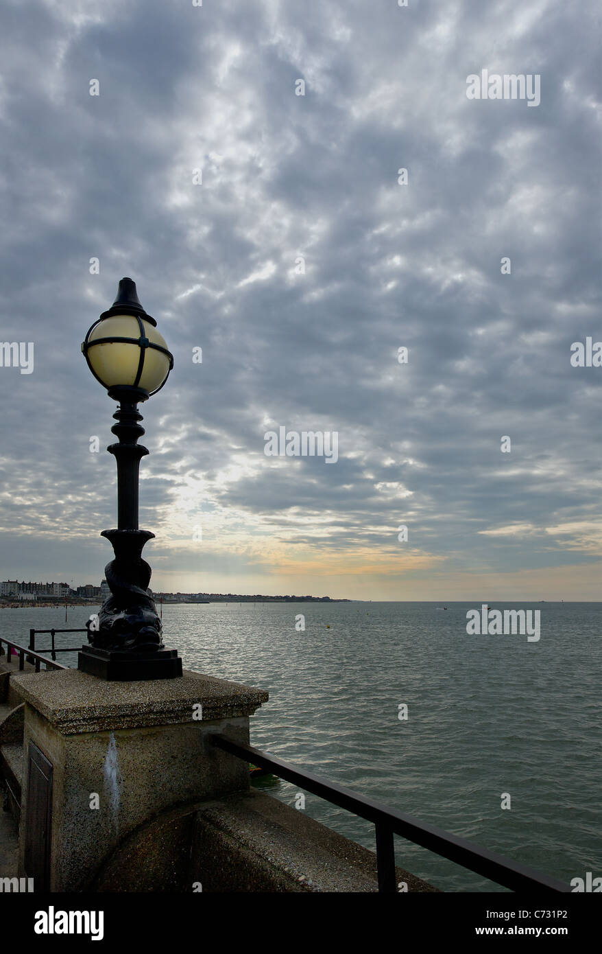 A lampost on Margate seafront Stock Photo