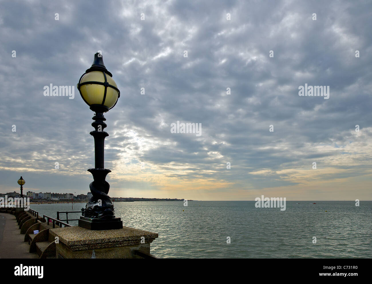 A lampost on Margate seafront Stock Photo