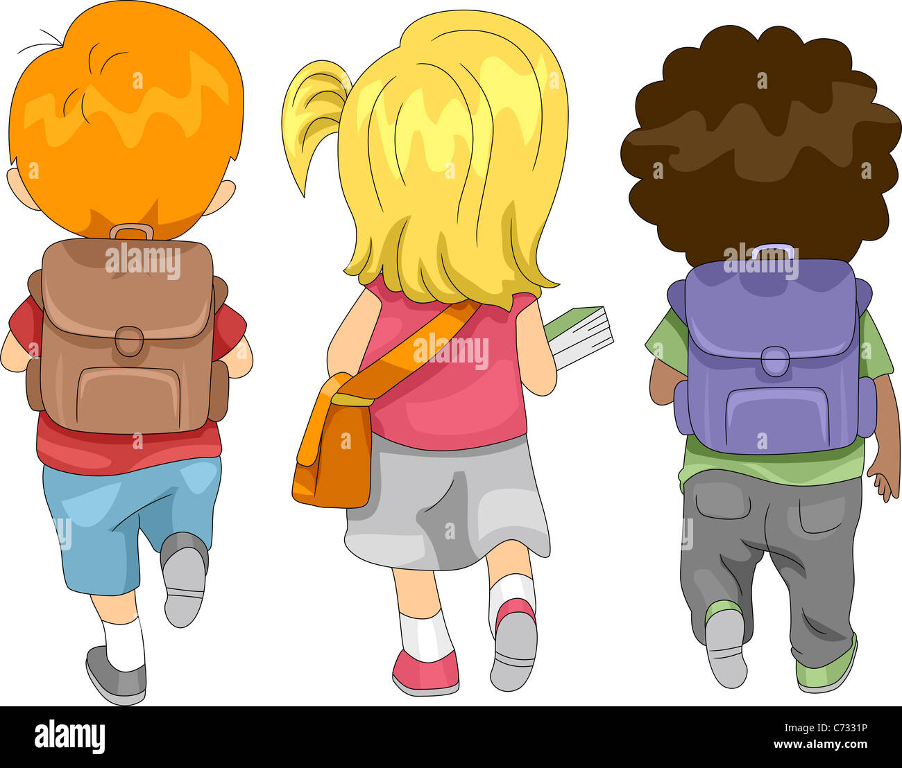 Artwork Magazine Picture of Funny Funky Small Kid Flying Clouds Huge  Backpack Isolated Drawing Background Stock Image - Image of discount,  child: 251599089