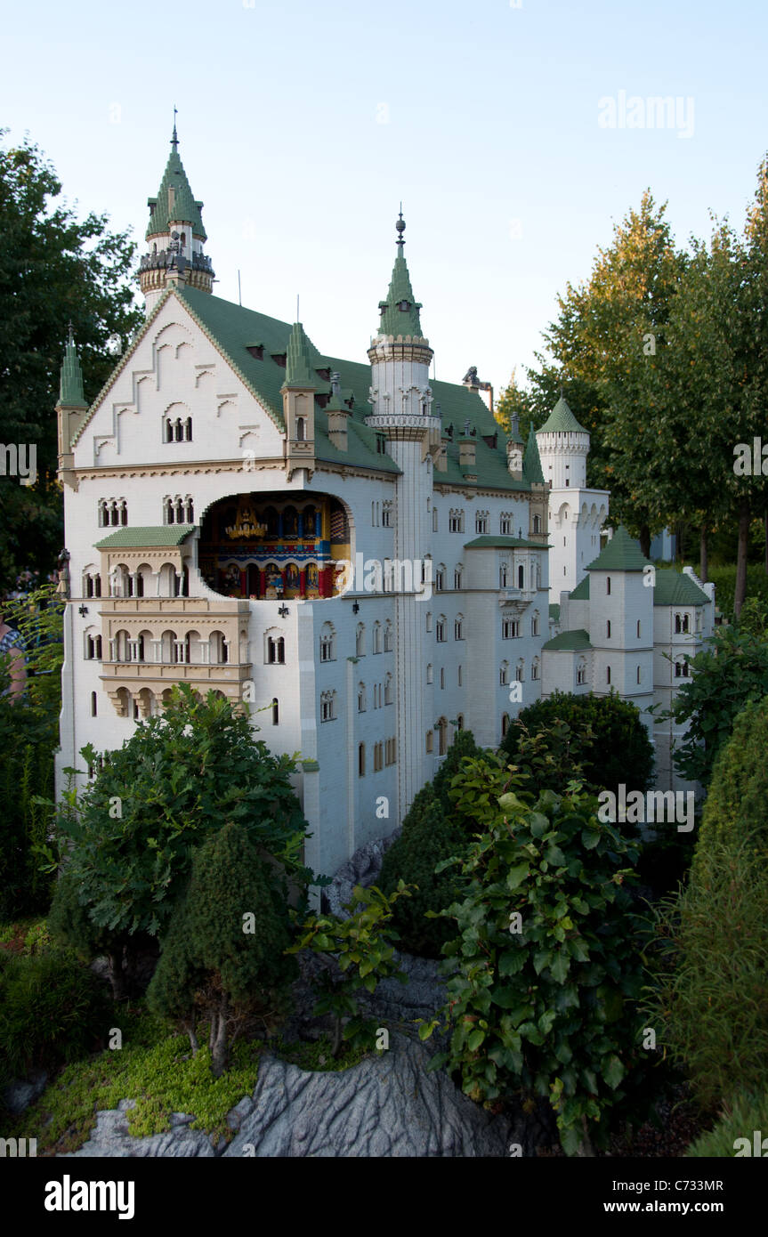 Neuschwanstein Castle built out of Lego bricks on August 13, 2011 in  Legoland, Guenzburg, Germany Stock Photo - Alamy