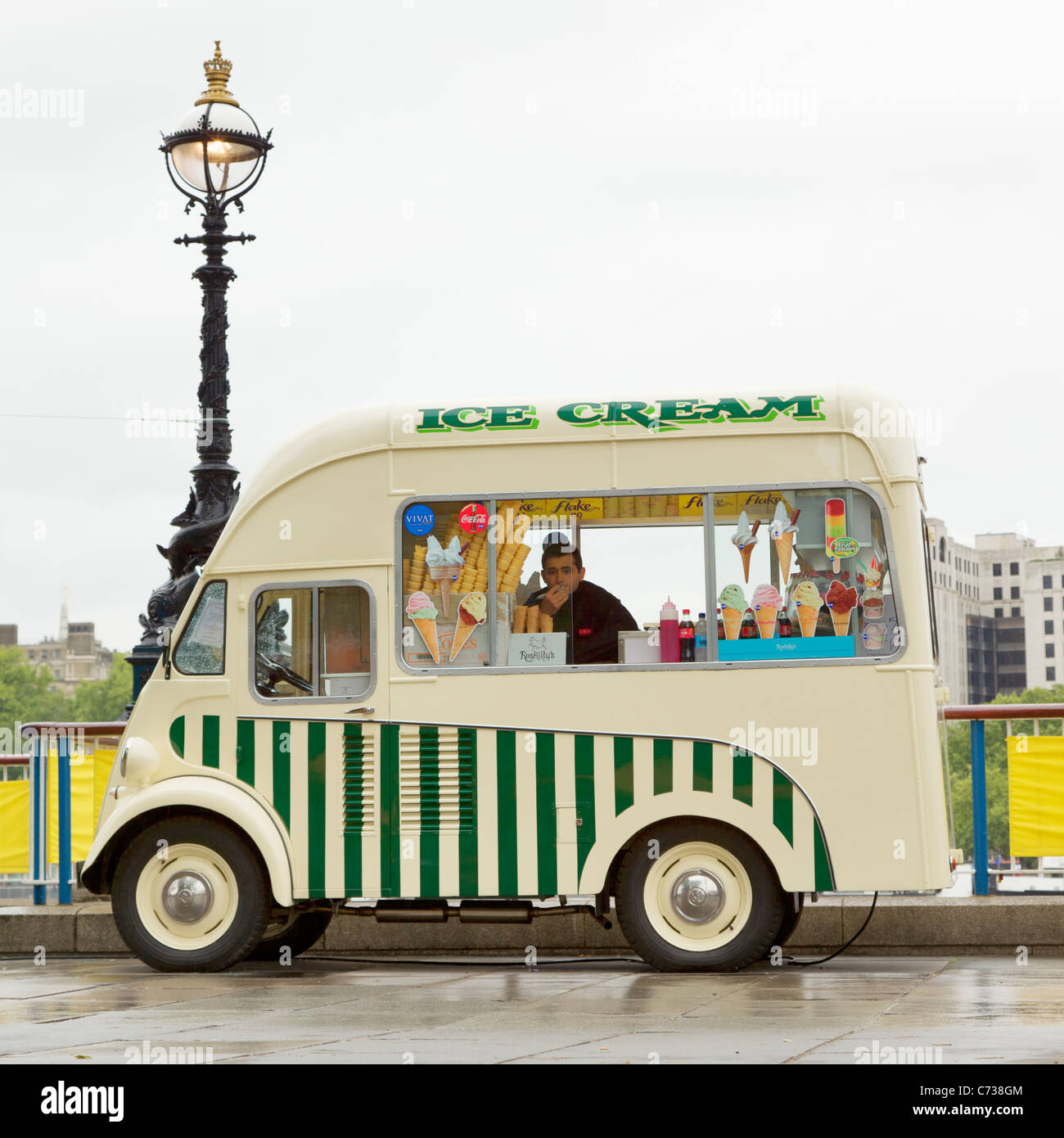 Morris Jtype Ice cream van. London Stock Photo Alamy