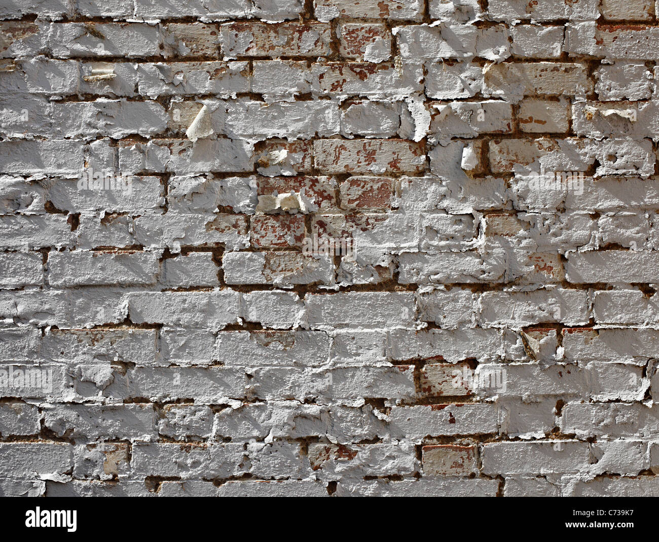 Peeling paint on brick wall Stock Photo Alamy