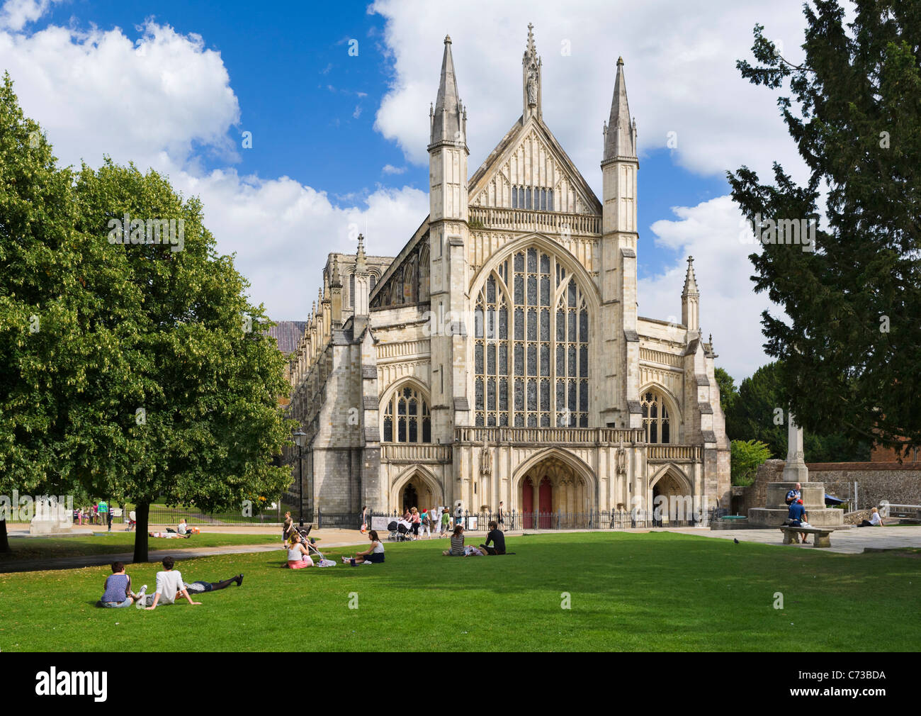 Winchester Cathedral, Winchester, Hampshire, England, UK Stock Photo ...