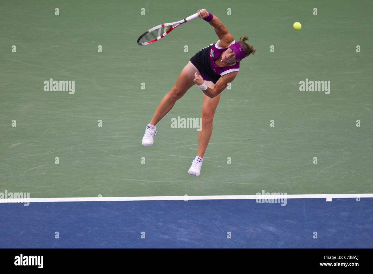Samantha Stosur (AUS) winner of the Women's Final at the 2011 US Open Tennis Championships. Stock Photo